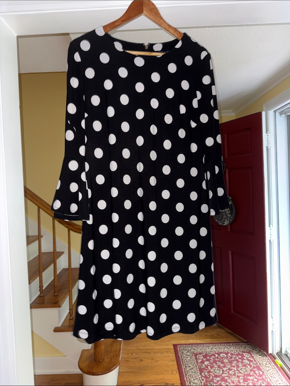 Tommy Hilfiger Black and White Polka Dot Shift Dress